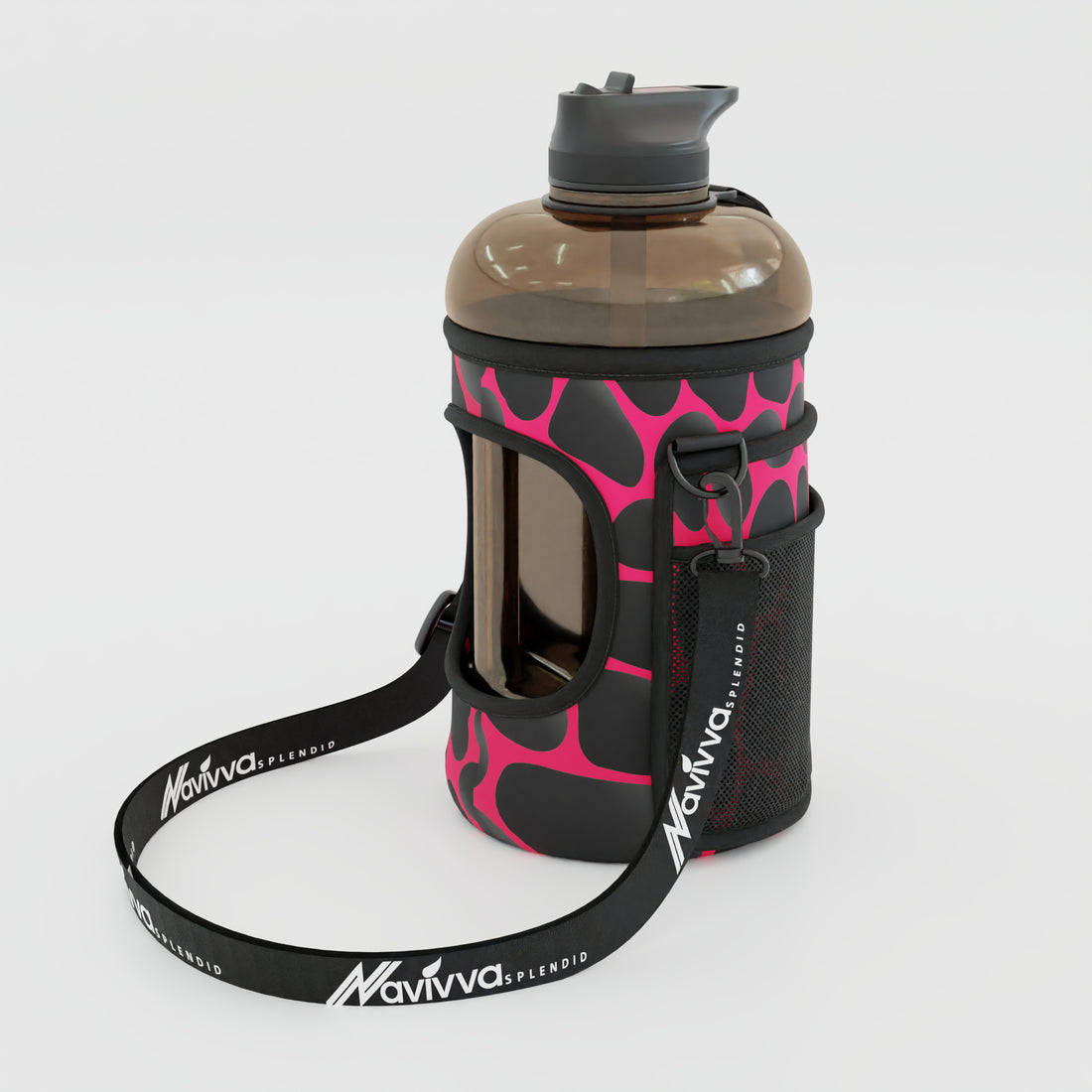 Pink sleeve in large sports water bottle