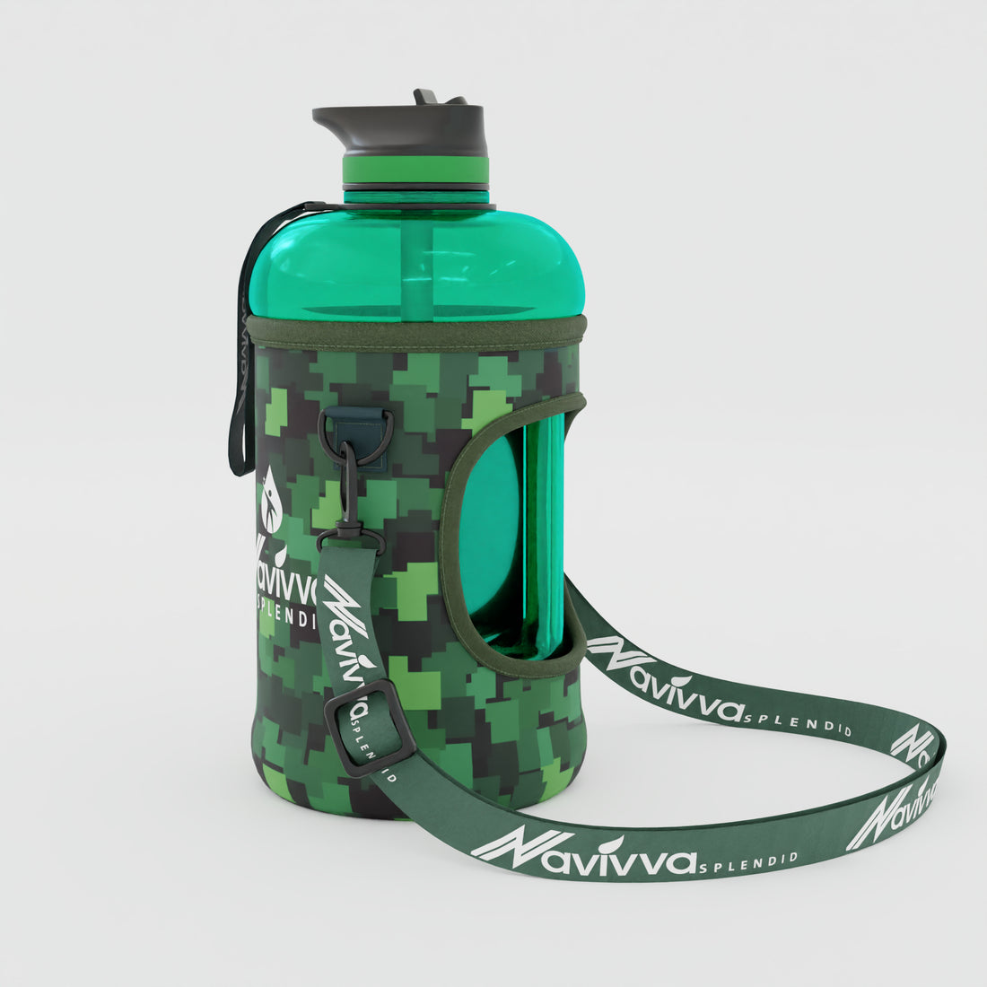Gym Big Water Bottle Green