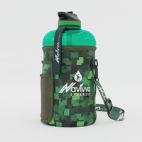 Sports Water Bottle with Sleeve - Green