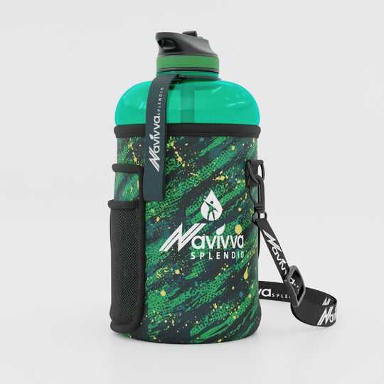 2.2 Litre Water Bottle with Sleeve - Green