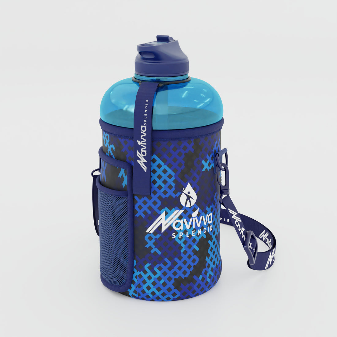 Gym 2.2 Litre Large Water Bottle - Blue