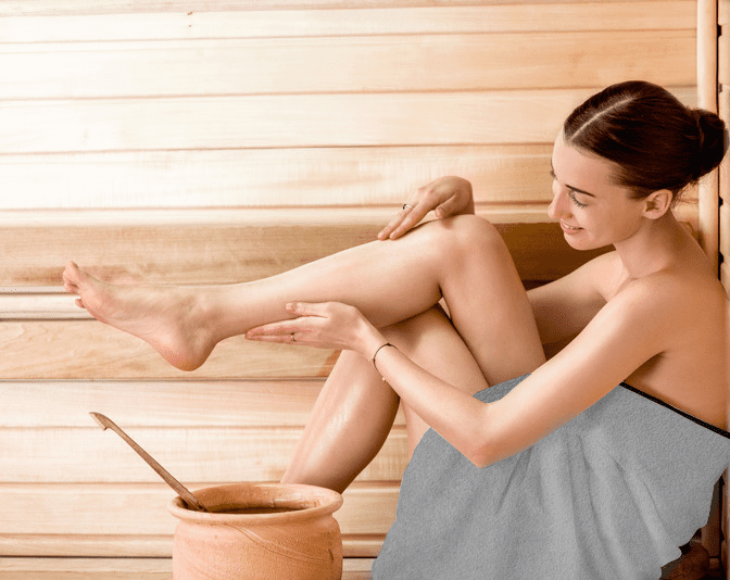 Sauna and towel
