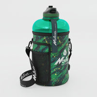 Sports Water Bottle with Sleeve Green