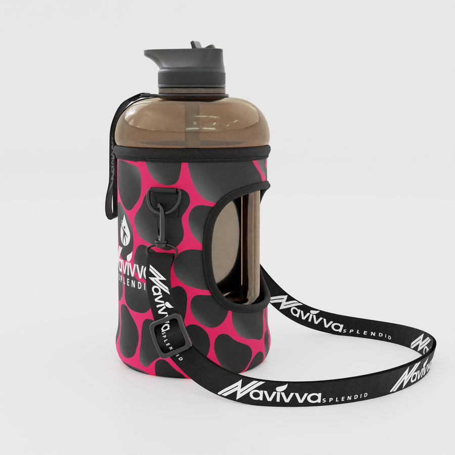 Pink pattern sleeve in sports water bottle