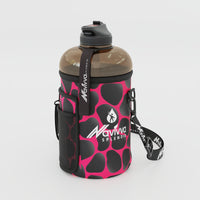 Pink style water bottle with sleeve