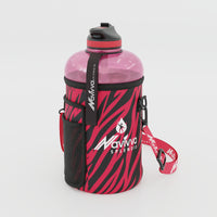 Sports Water Bottle with Sleeve - Pink