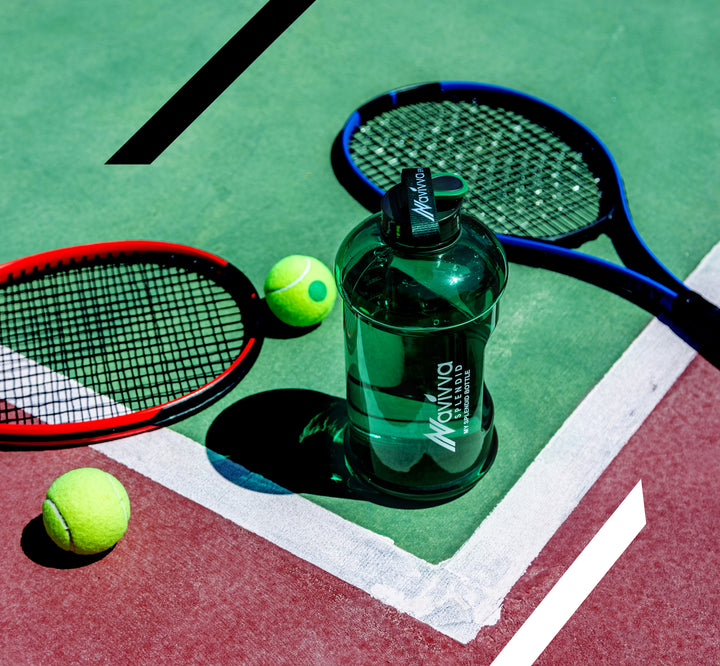 Sports water bottles tennis